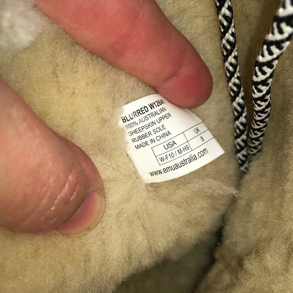 Emu Australia Blurred Sheepskin Boot Womens 10 Chestnut Brown Fuzzy Furry Warm - Picture 11 of 11